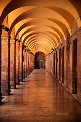 Beautiful archway in Urbino, Italy