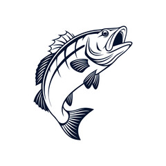 school bass silhouette vector art