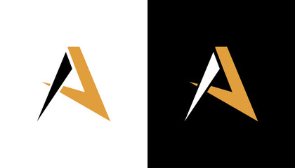 Monogram initial letter mark A logo design vector template