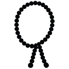 isolated chanting beads on white background