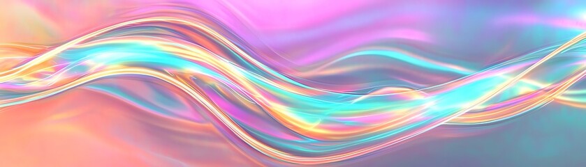 Soft Neon Gradient Waves with Dreamy Pastel Colors for Abstract Backgrounds and Creative Projects