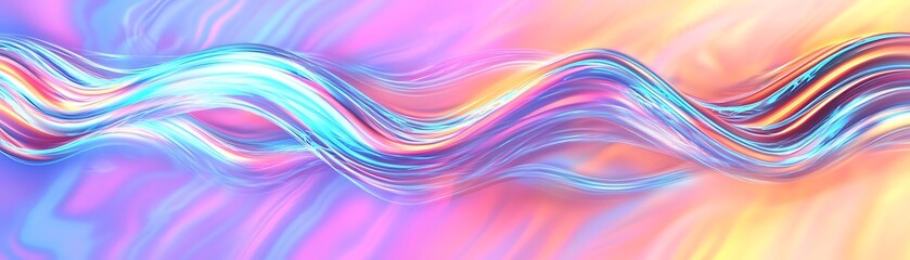 Colorful Abstract Wave Pattern with Soft Blends of Blue, Pink, and Orange for Dynamic Background and Creative Design