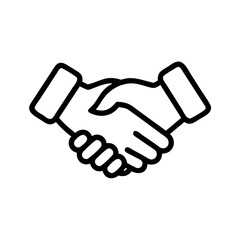Obraz premium Handshake Icon, Business Agreement Symbol, Partnership and Cooperation Illustration