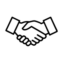 Naklejka premium Handshake Icon, Business Agreement Symbol, Partnership and Cooperation Illustration