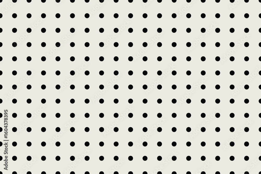 Poster a simple pattern of evenly spaced black dots arranged in a grid on a light beige background surface