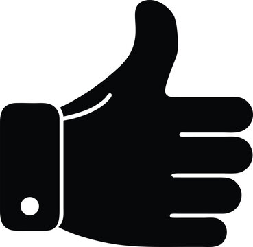 recommend clip art: Black silhouette of a hand giving a thumbs up gesture