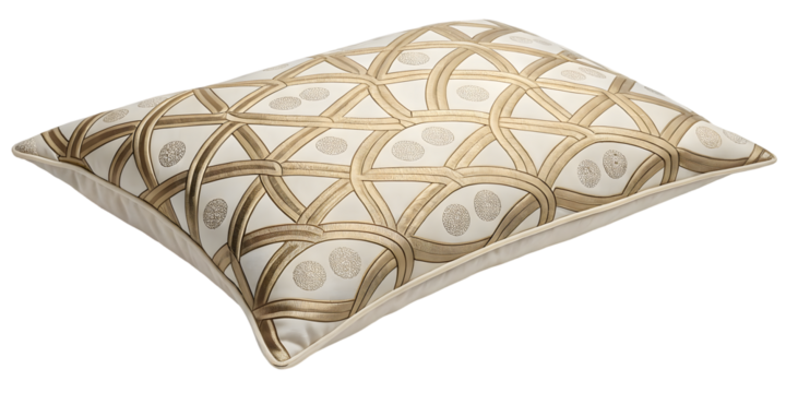 pillow isolated on white, throw pillow with geometric pattern – isolated on white background