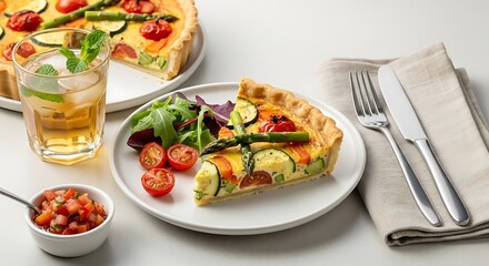 Gluten-free quiche with vegetables