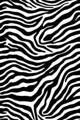 illustration vector zebra animal skin seamless pattern, black and white texture textile 
