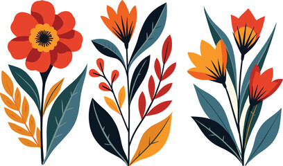 Modern Flower Vector Bundle for Digital Art Projects