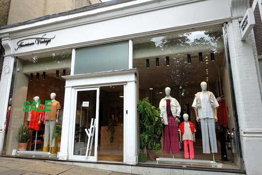 American Vintage clothing store, located at 15 Hampstead High Street, London