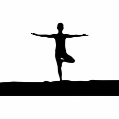 Serene Yoga Silhouette – Harmony and Balance Lifestyle