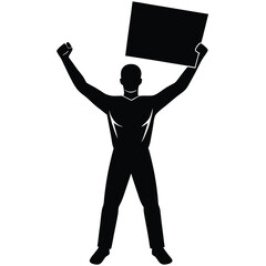 isolated pose demonstration poster on white background