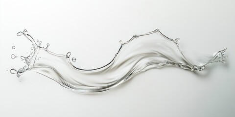 Clear gel splash water art accessories.