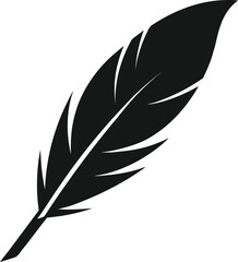 Fototapeta premium Solid Flat Minimal Bird Feather Silhouette
