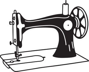 vintage sewing machine silhouette