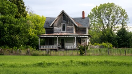 Fototapeta premium Abandoned farmhouse rustic rural decaying home
