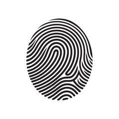 fingerprint Vector icon isolated on white background