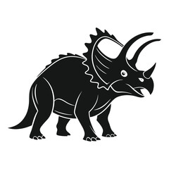 Triceratops and Ceratopsian Species in Silhouette Form