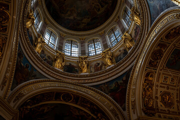 interior of the basilica of st peter in russia saint petersburg