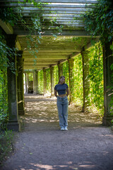 woman walking in the park
