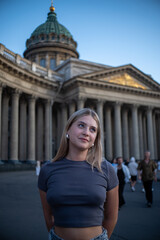 young woman in the city