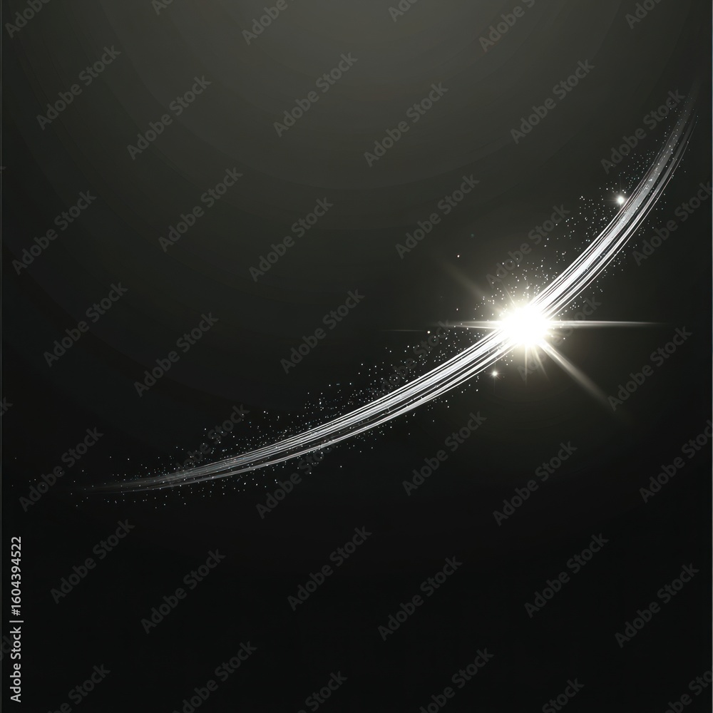 Canvas Prints circle line streaking light background effect.