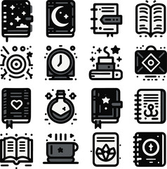 set of vector icons book