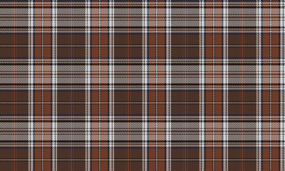 Seamless plaid pattern, brown, orange, gray, white, gives a luxurious and contemporary feel for fashion textiles, clothing, skirts and pants, adding charm to every look with uniqueness.