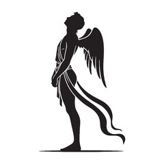 Versatile Pothos black vector asset, a truly modern digital image for diverse uses &ndash; Pothos silhouette &ndash; Pothos Vector &ndash; Silhouette of Pothos &ndash; Greek god silhouette

