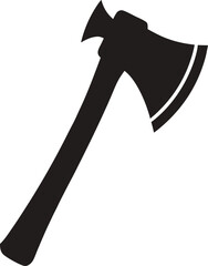 Solid Flat Minimal Hatchet Axe Silhouette