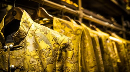 An embroidered charro jacket with silver buttons, bathed in golden sunset light, with marigold flowers softly blurred in the background.