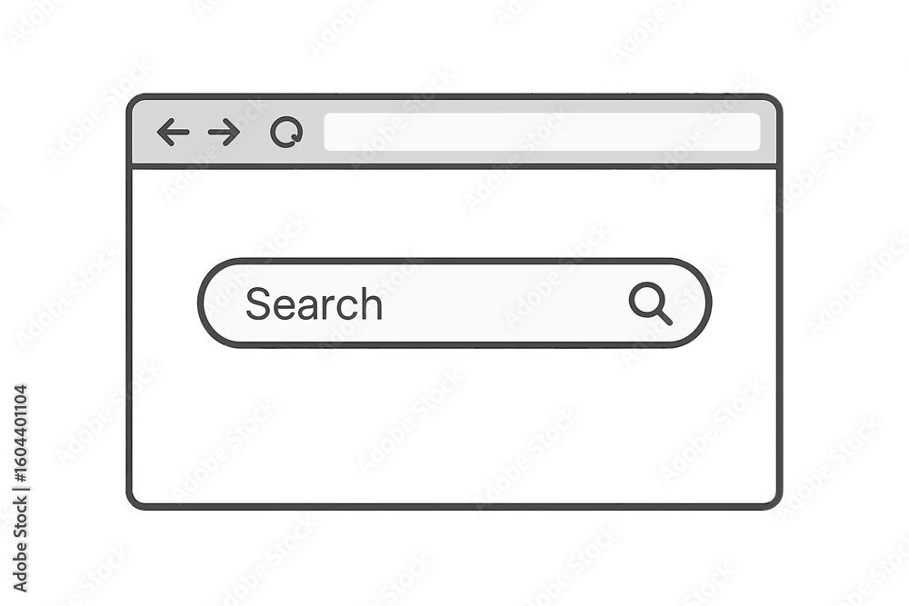 Poster search bar for user interface and web site. search address and navigation bar icon. search form temp