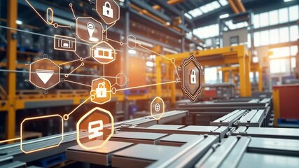 Export tariff concept ,Smart factory technology boosts production efficiency, security, and automation industrial environments - Powered by Adobe