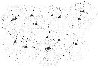Splashes and drops of dirt. Spots and dots grunge texture isolated on a transparent background. PNG.