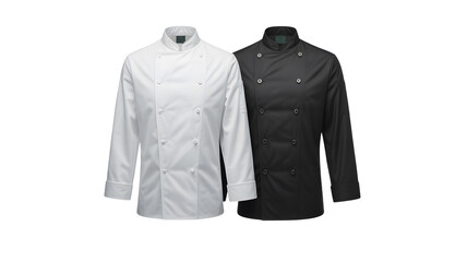 Professional chef jackets in white and black stylish uniform apparel