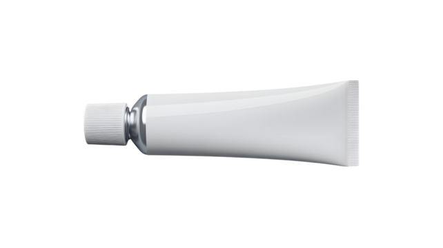 Blank white tube container perfect for medical or beauty product