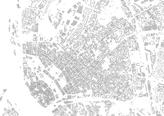 detailed vector highway and building map in riga with black and white theme