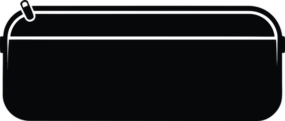 Solid Flat Minimal Pencil Case Silhouette