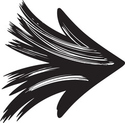 Naklejka premium Arrow, Icon, Brush, Stroke, Abstract, Direction, Art, Grunge, vector, silhouette, Shape
