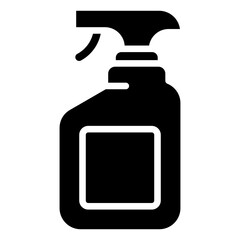Cleaning Spray Glyph Black Silhouette Icon Vector Design - spray bottle used for disinfecting or cleaning surfaces