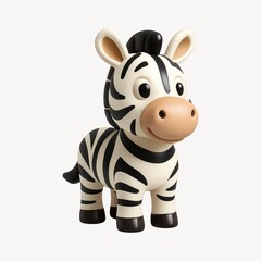 Fototapeta premium Cute cartoon zebra illustration