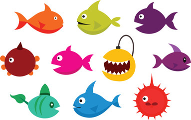 Obraz premium set of funny cartoon animals