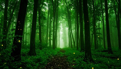 Obraz premium Mystical forest path