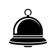 service bell icon flat vector illustration