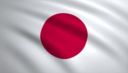 Waving Japanese flag
