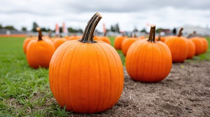 Vibrant pumpkins and fresh produce in a picturesque autumn field inviting warm gatherings and festive Halloween fun