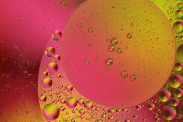 Colorful Liquid Abstract with Bubbles and Vivid Gradient Backgrounds