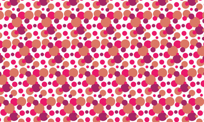 Bubble red coloured pattern vector seamless ornament for textile, fabric, paper decoration