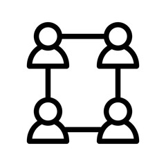 social network line icon